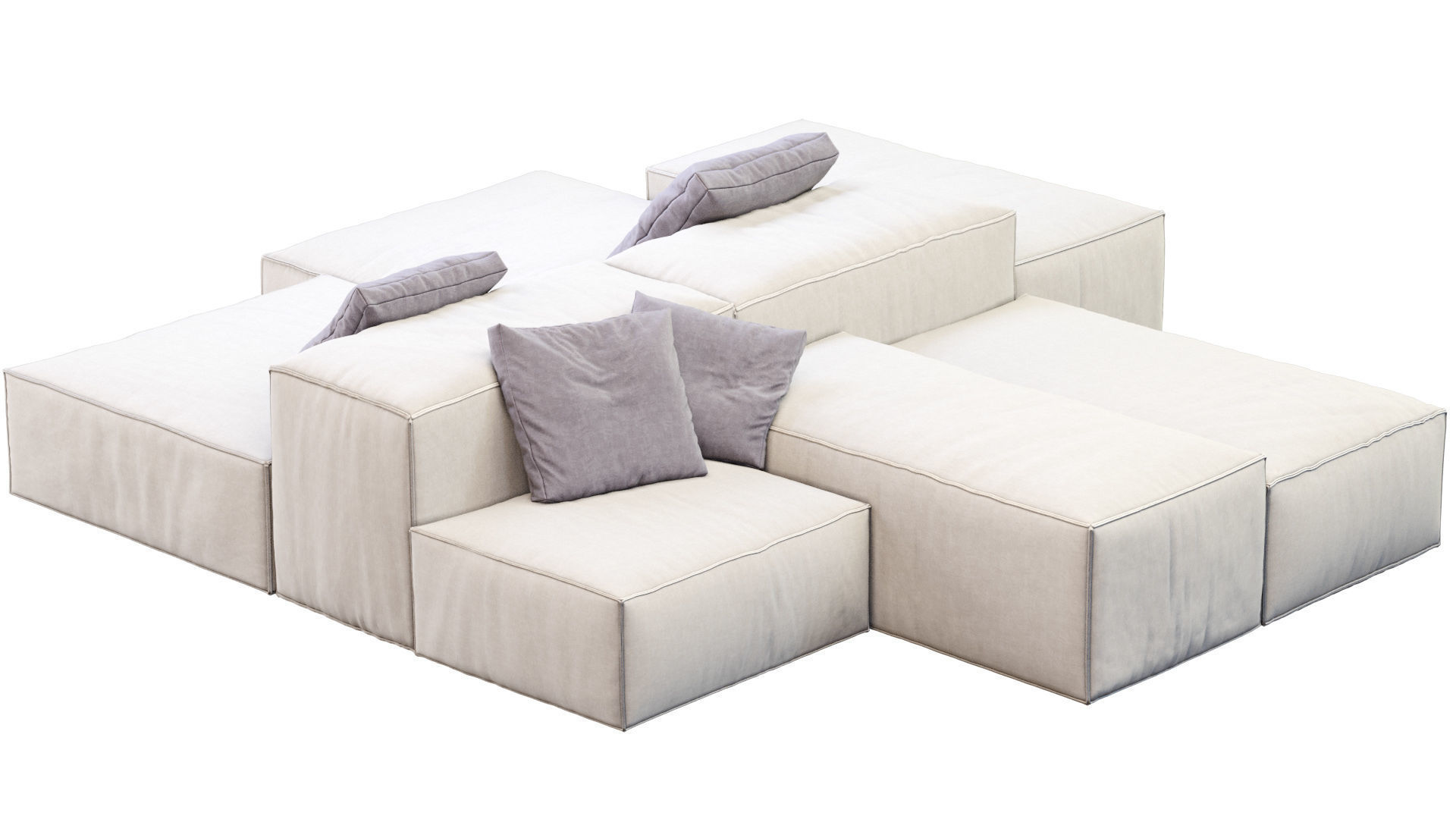 Sofa Extrasoft By Living Divani 3D model_3