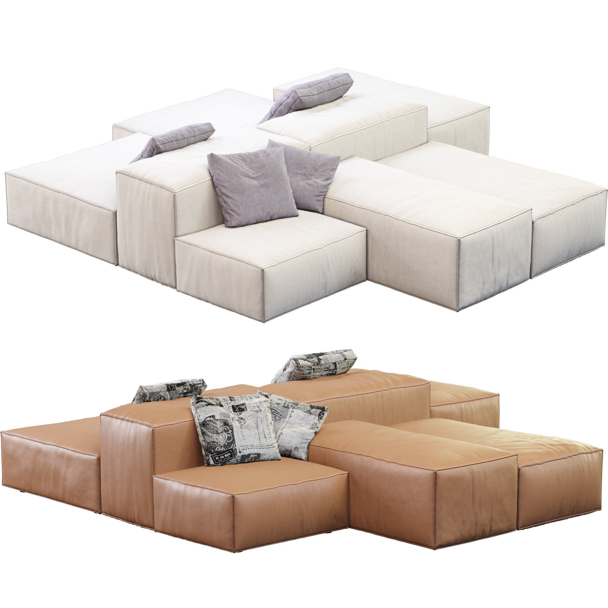 Sofa Extrasoft By Living Divani 3D model_17