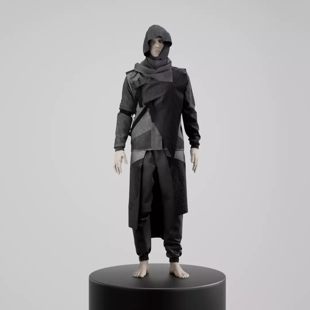 Streetwarrior Garment Clothing Marvelous Designer Male  3D model_0