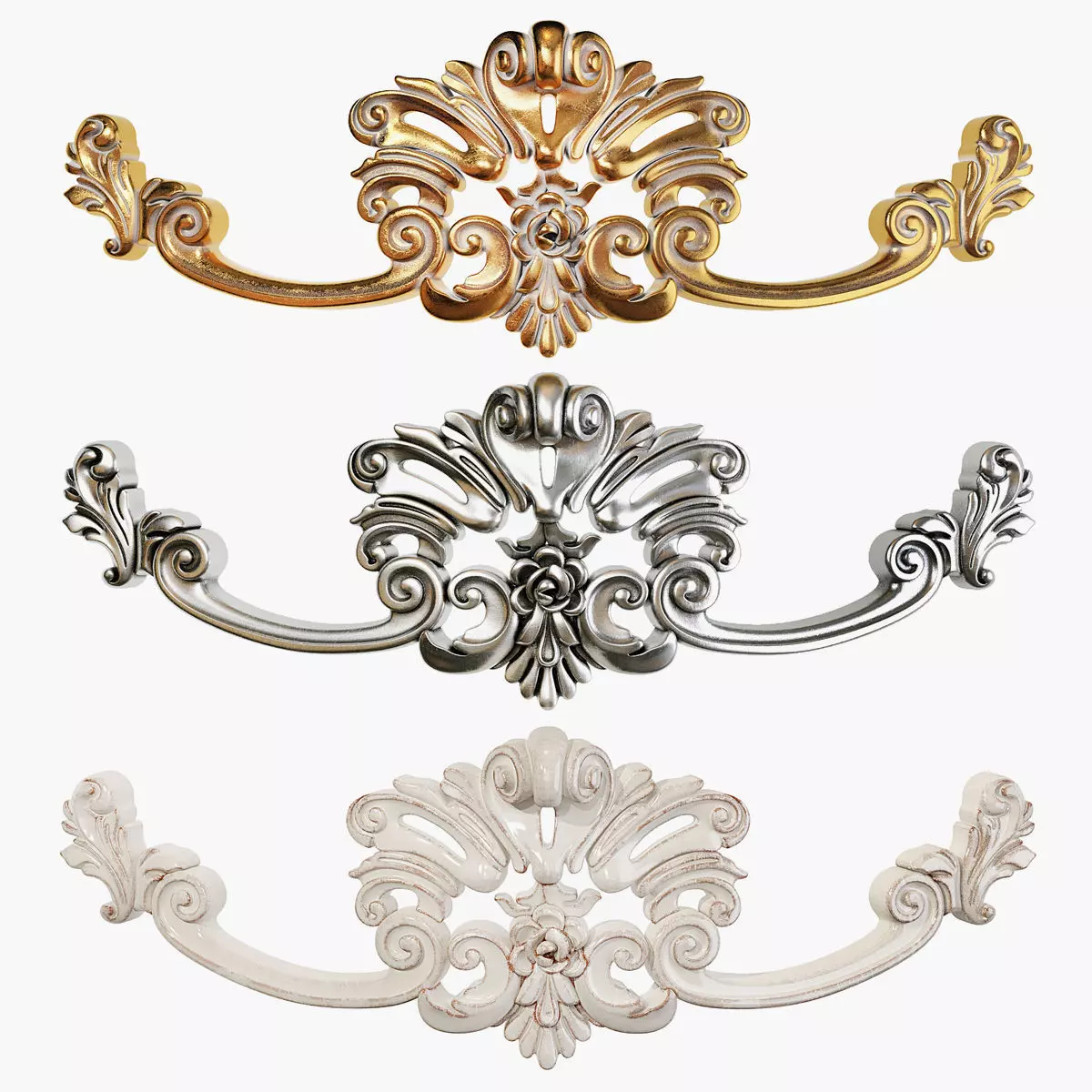 Classic carved 170 3D model