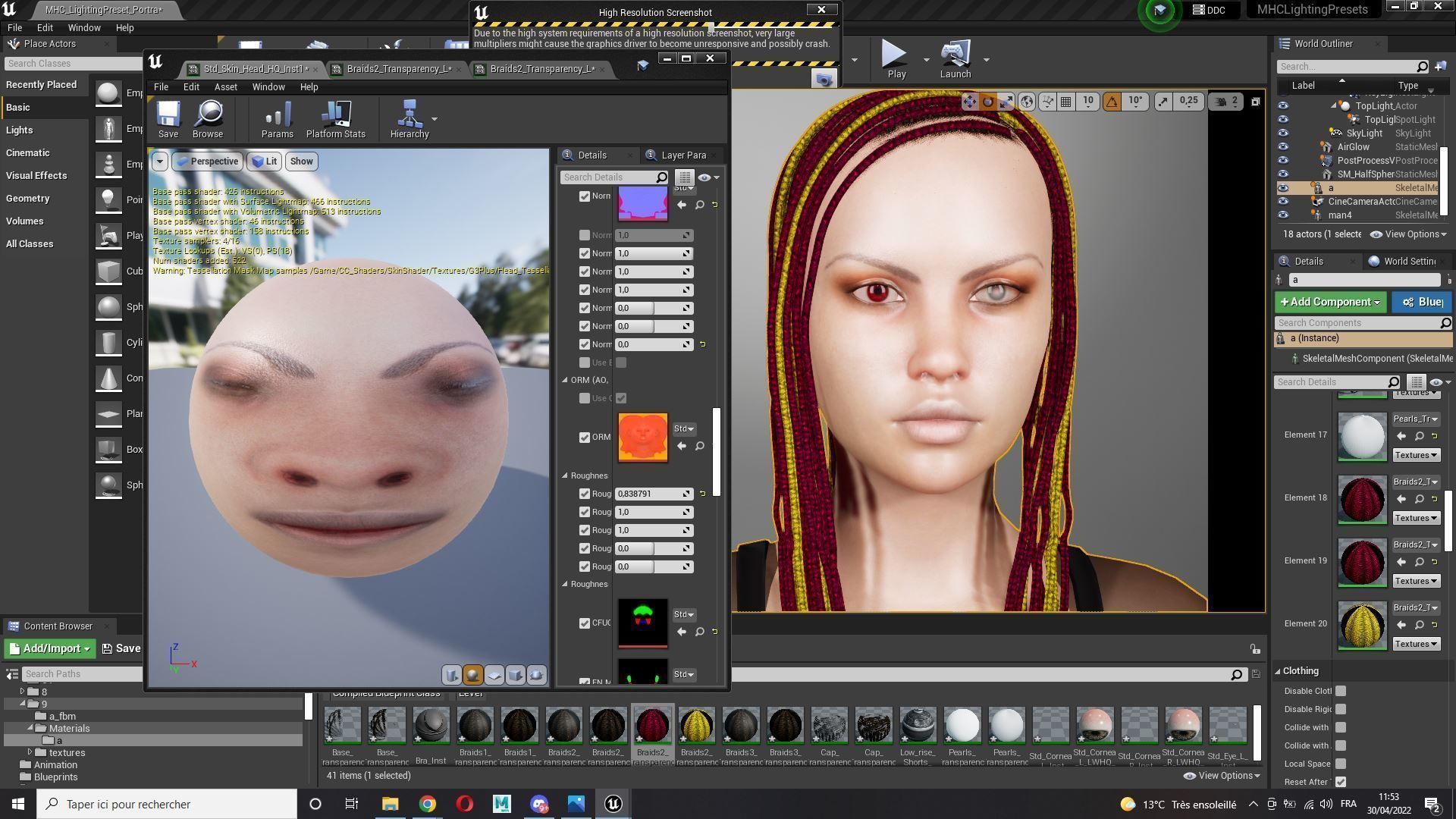 Realistic black female rigged game ready Low-poly 3D model_17