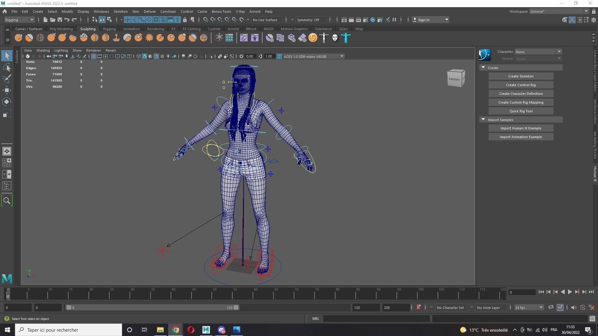 Realistic black female rigged game ready Low-poly 3D model_11