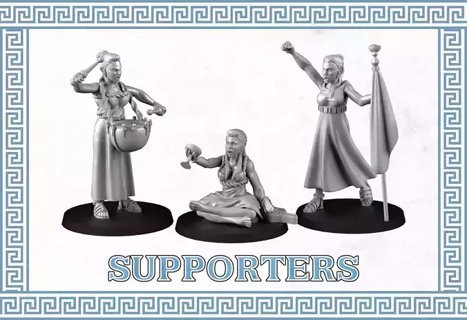 Supporters warriors of gods - 3D print model