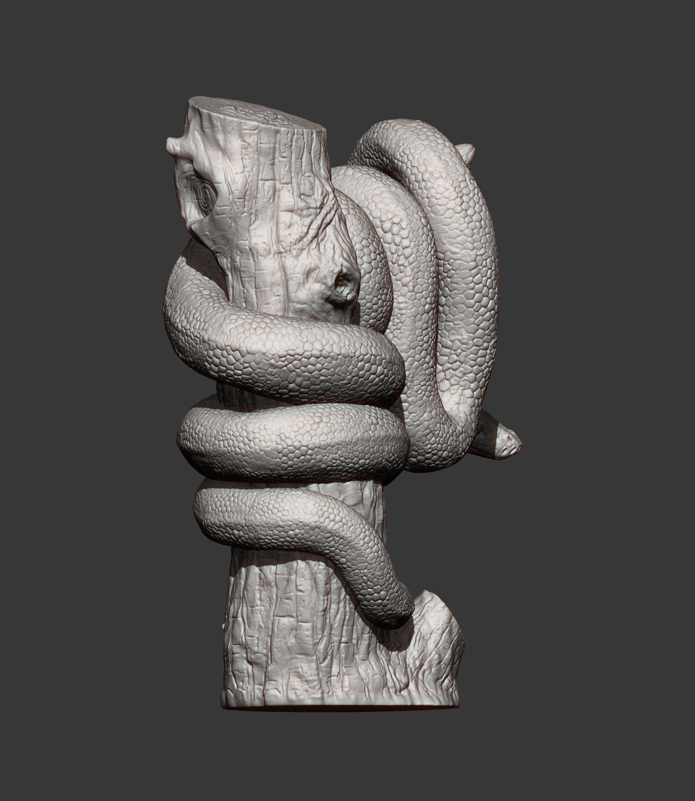 boa 3D print model snake sculpture 3D print model_10