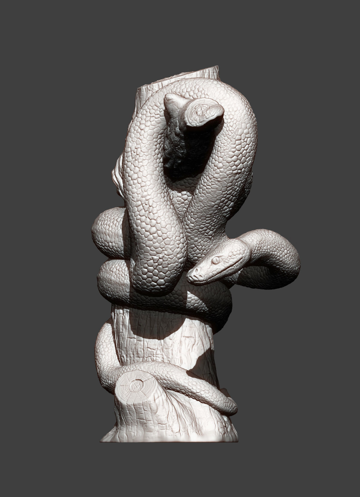 boa 3D print model snake sculpture 3D print model_7