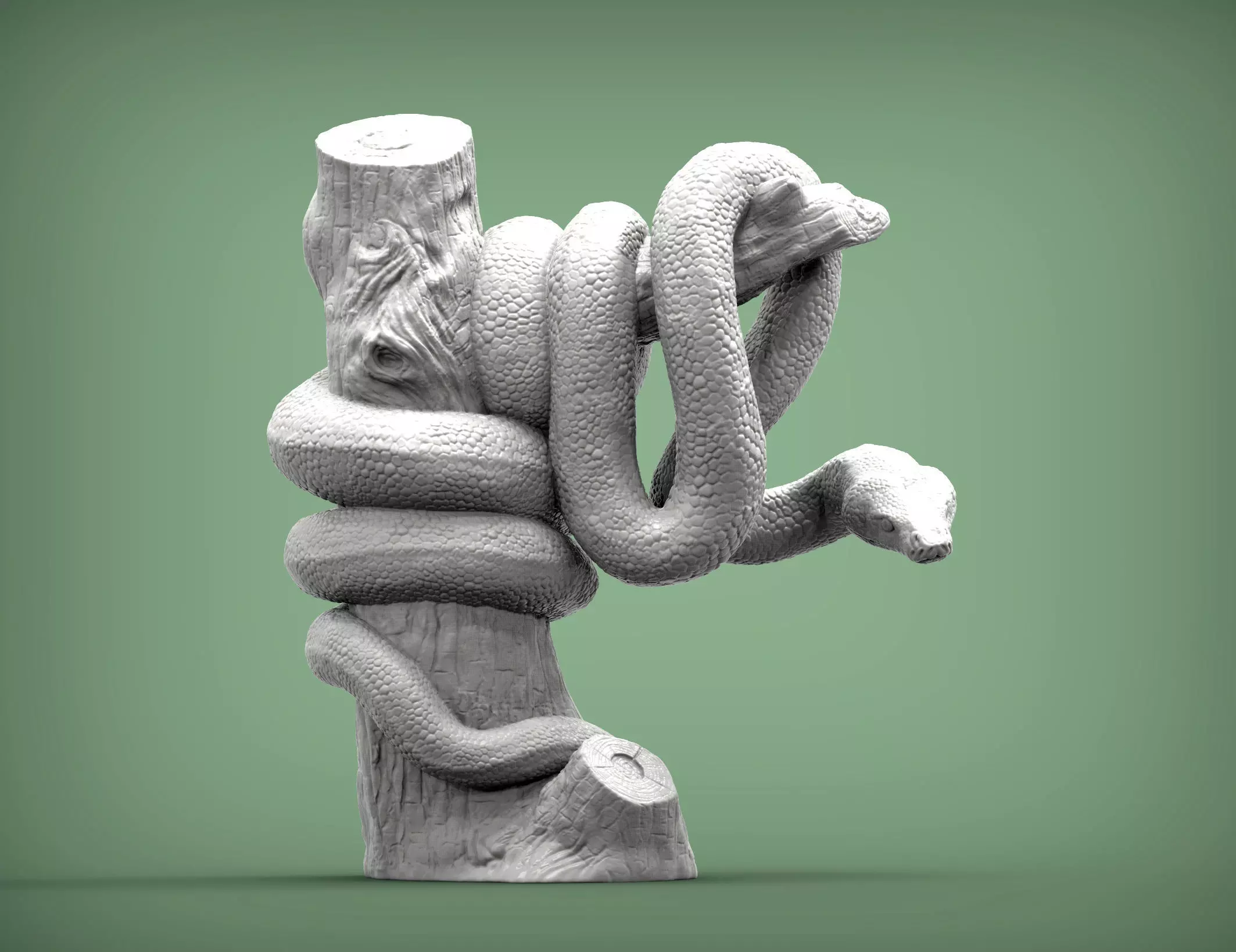 boa 3D print model snake sculpture 3D print model_0