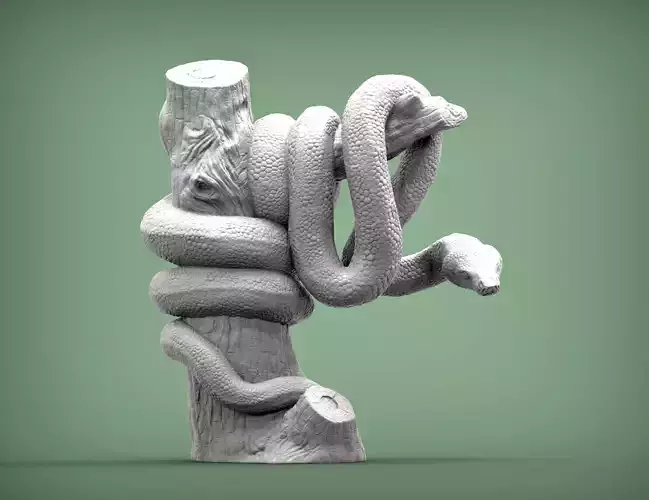 boa 3D print model snake sculpture 3D print model