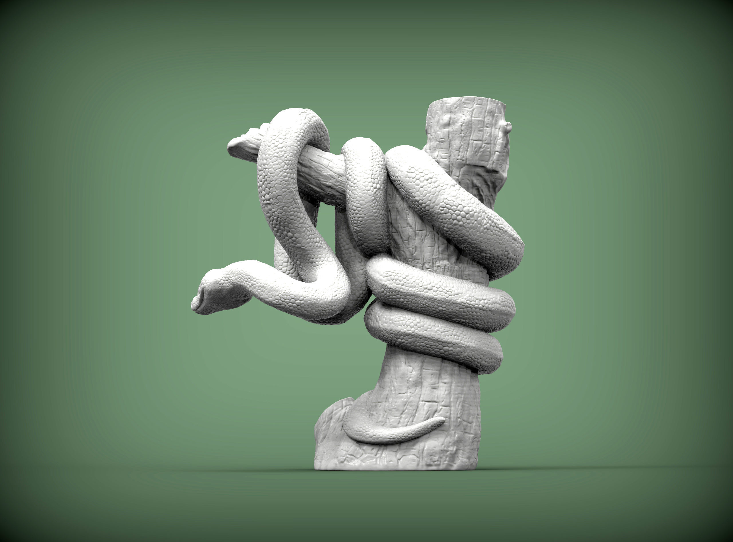 boa 3D print model snake sculpture 3D print model_4