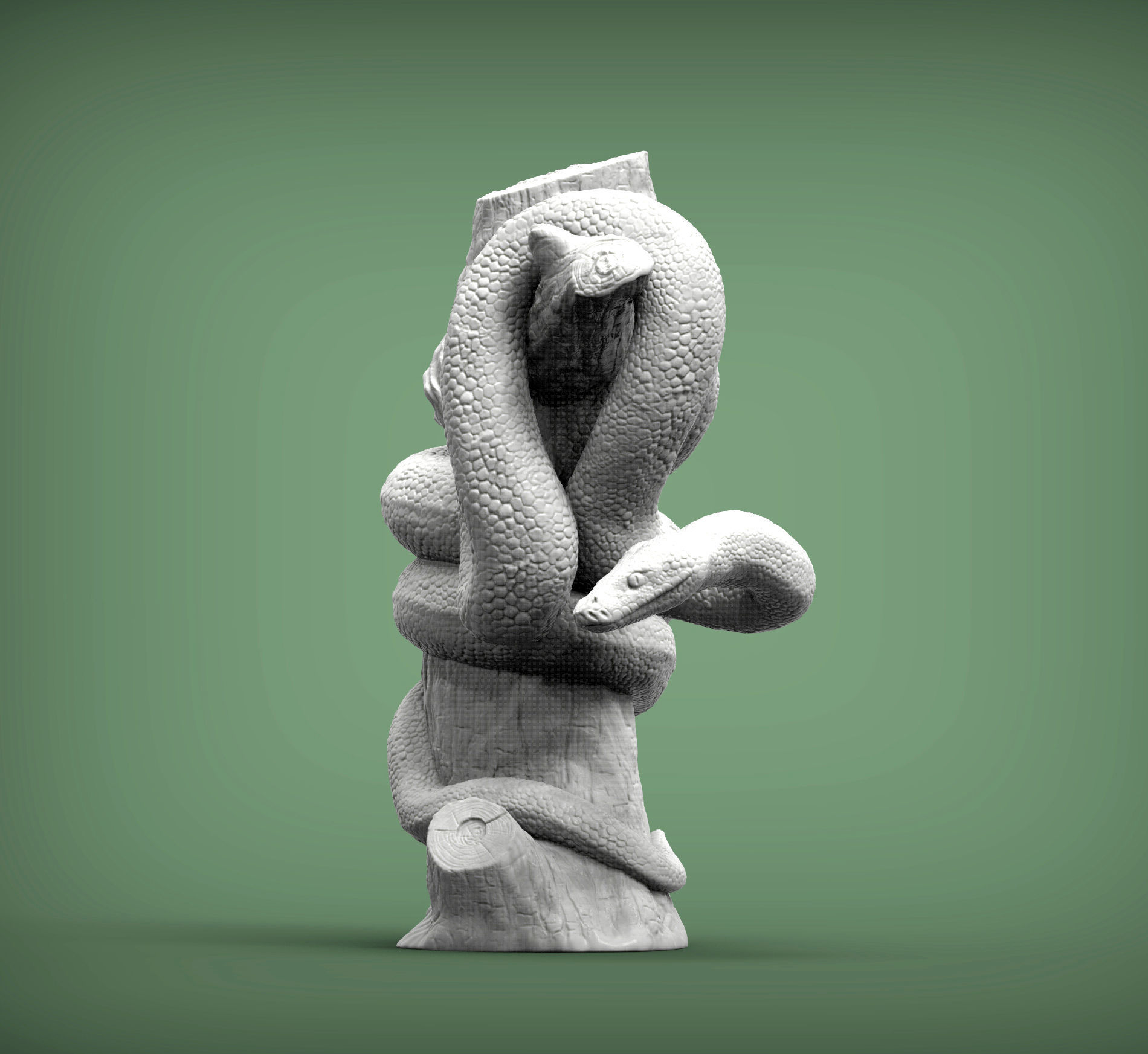 boa 3D print model snake sculpture 3D print model_5