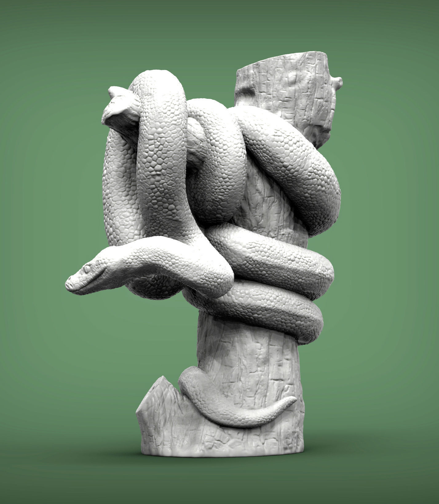 boa 3D print model snake sculpture 3D print model_6