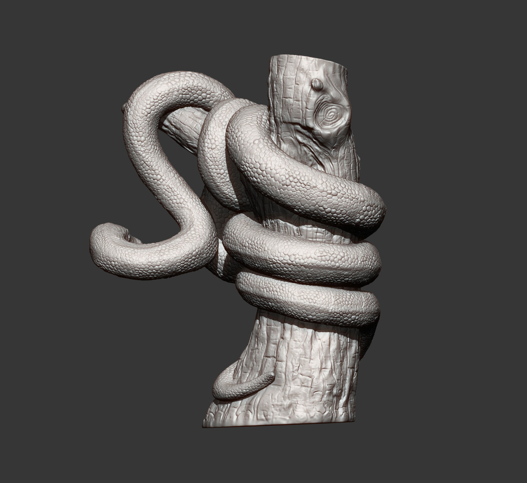boa 3D print model snake sculpture 3D print model_9