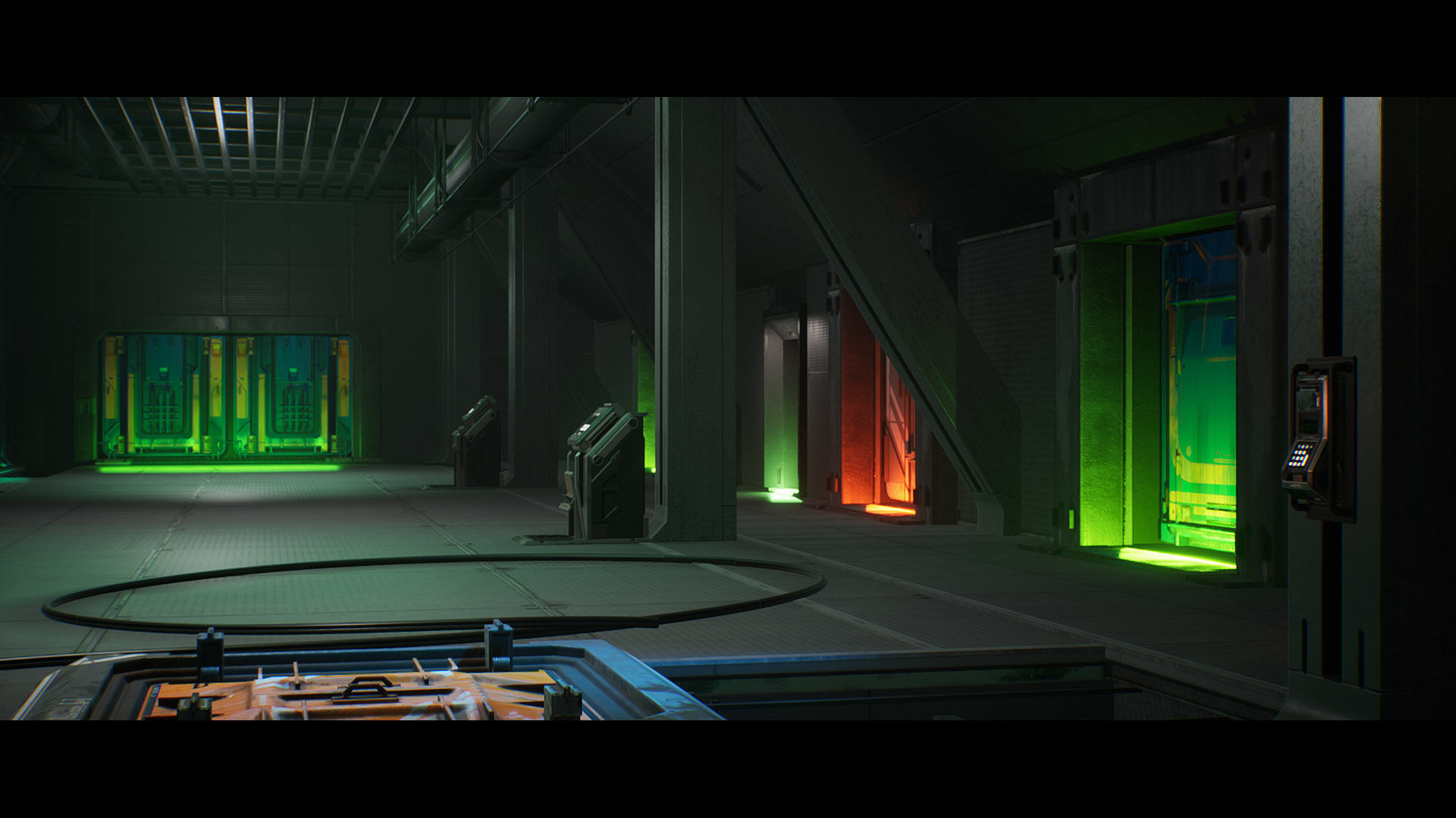 Sci-Fi Animated Door Set UE Low-poly 3D model_8