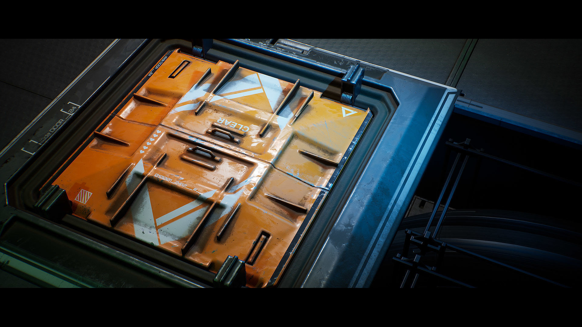 Sci-Fi Animated Door Set UE Low-poly 3D model_15