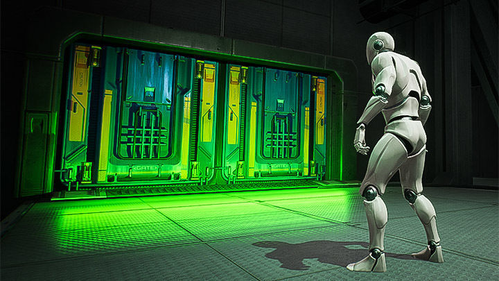 Sci-Fi Animated Door Set UE Low-poly 3D model_24