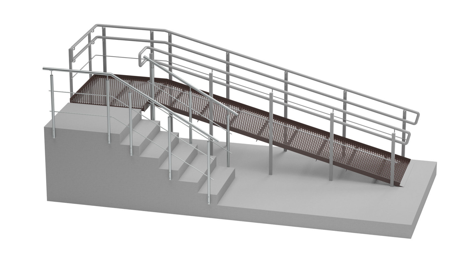 ramp and stairs 3D model | CGTrader