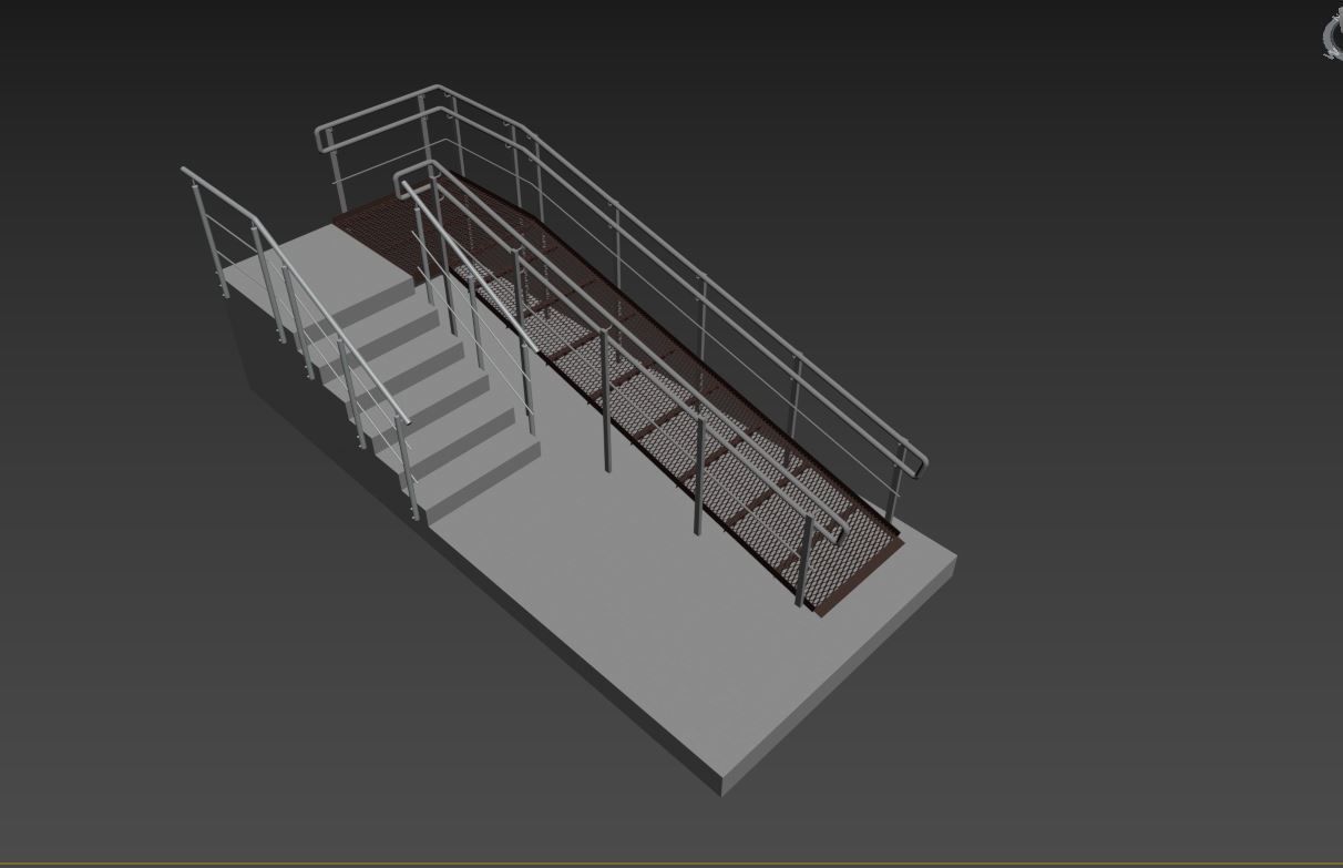 ramp and stairs 3D model | CGTrader