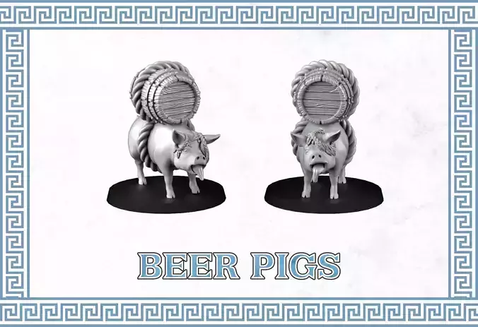 Beer pigs 3D print model