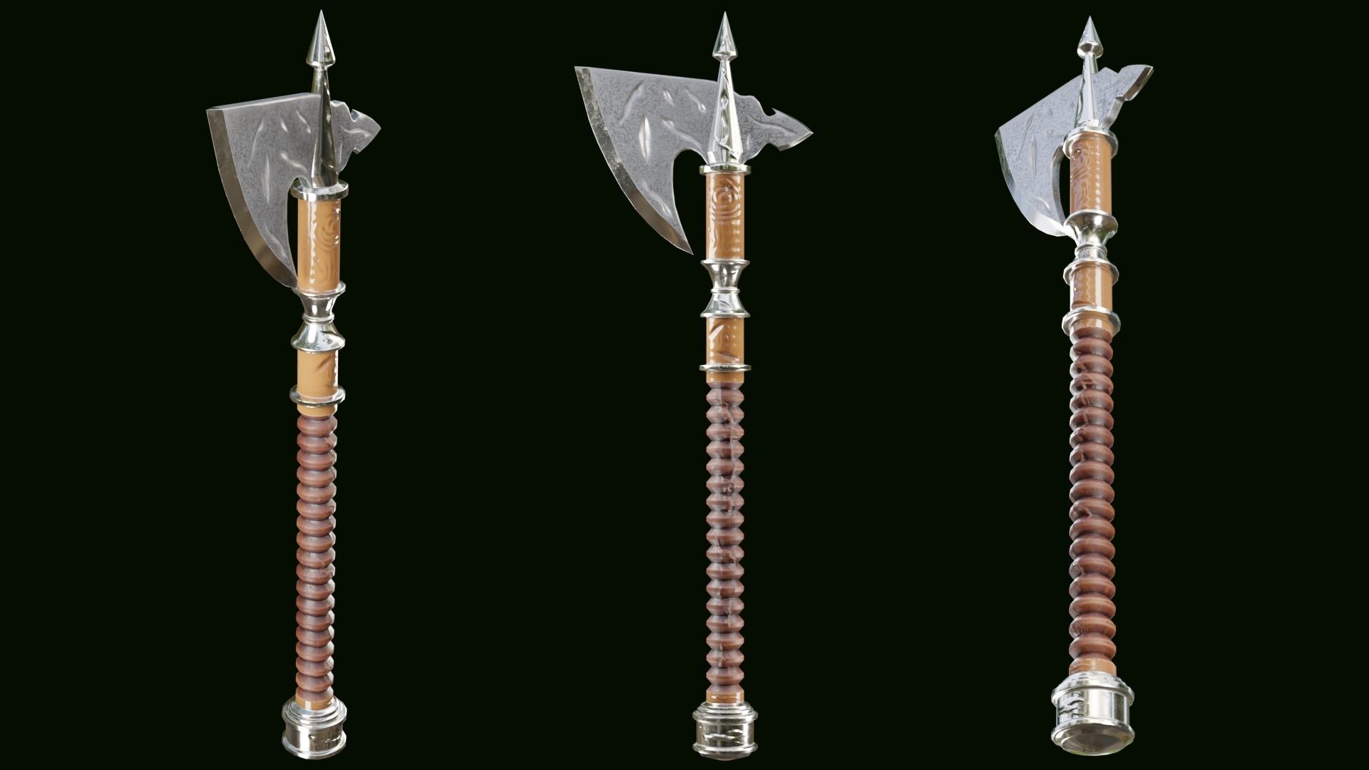 PBR AXE PACK 01 Low-poly 3D model_27