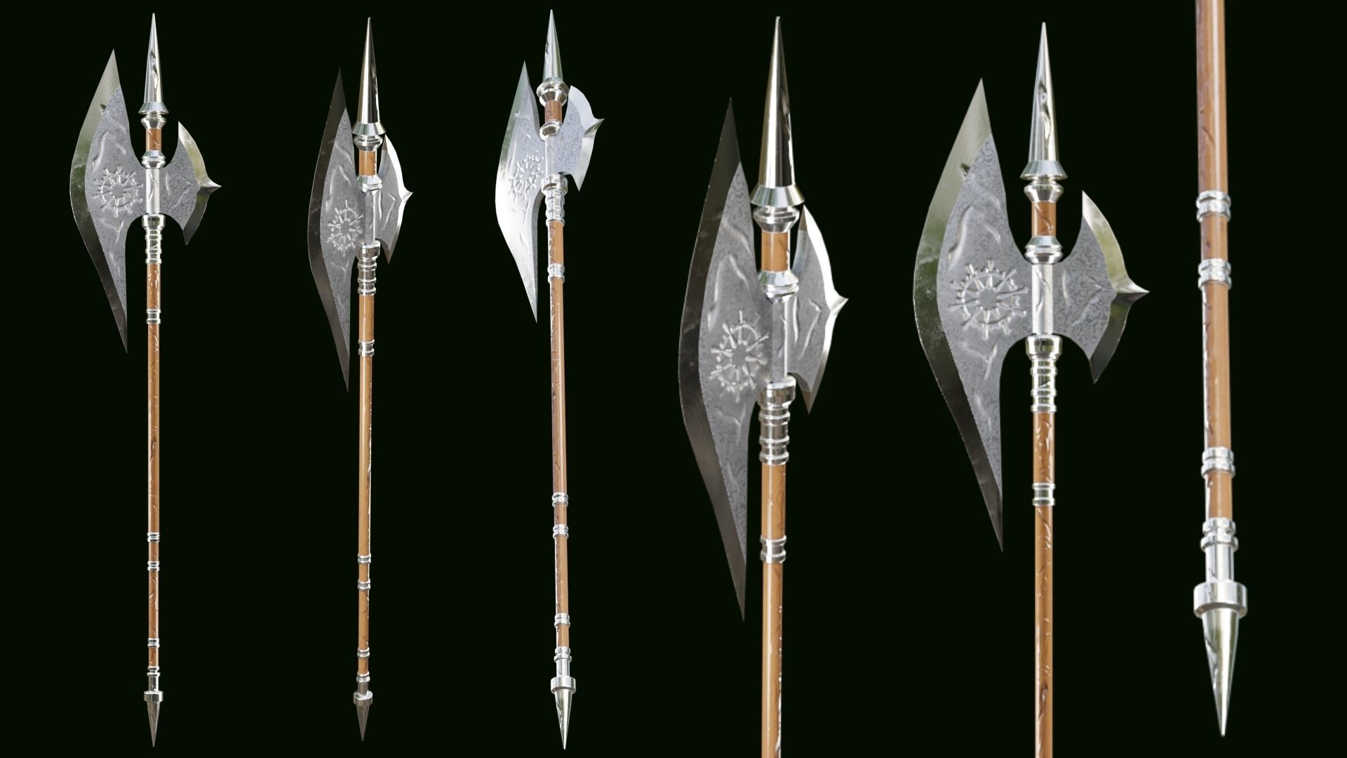 PBR AXE PACK 01 Low-poly 3D model_14