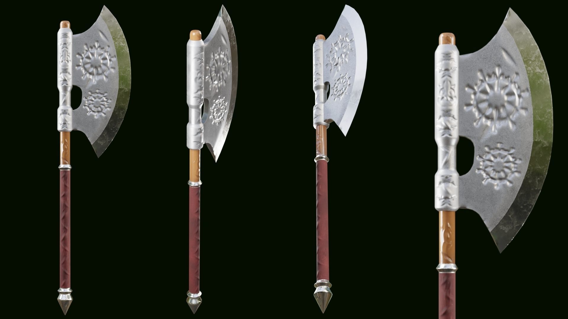 PBR AXE PACK 01 Low-poly 3D model_13