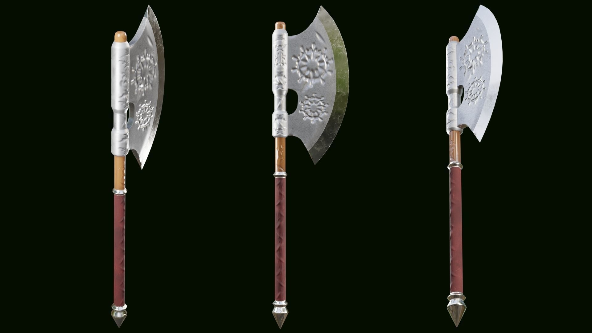 PBR AXE PACK 01 Low-poly 3D model_23