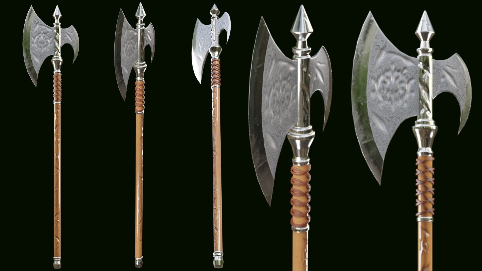 PBR AXE PACK 01 Low-poly 3D model_15