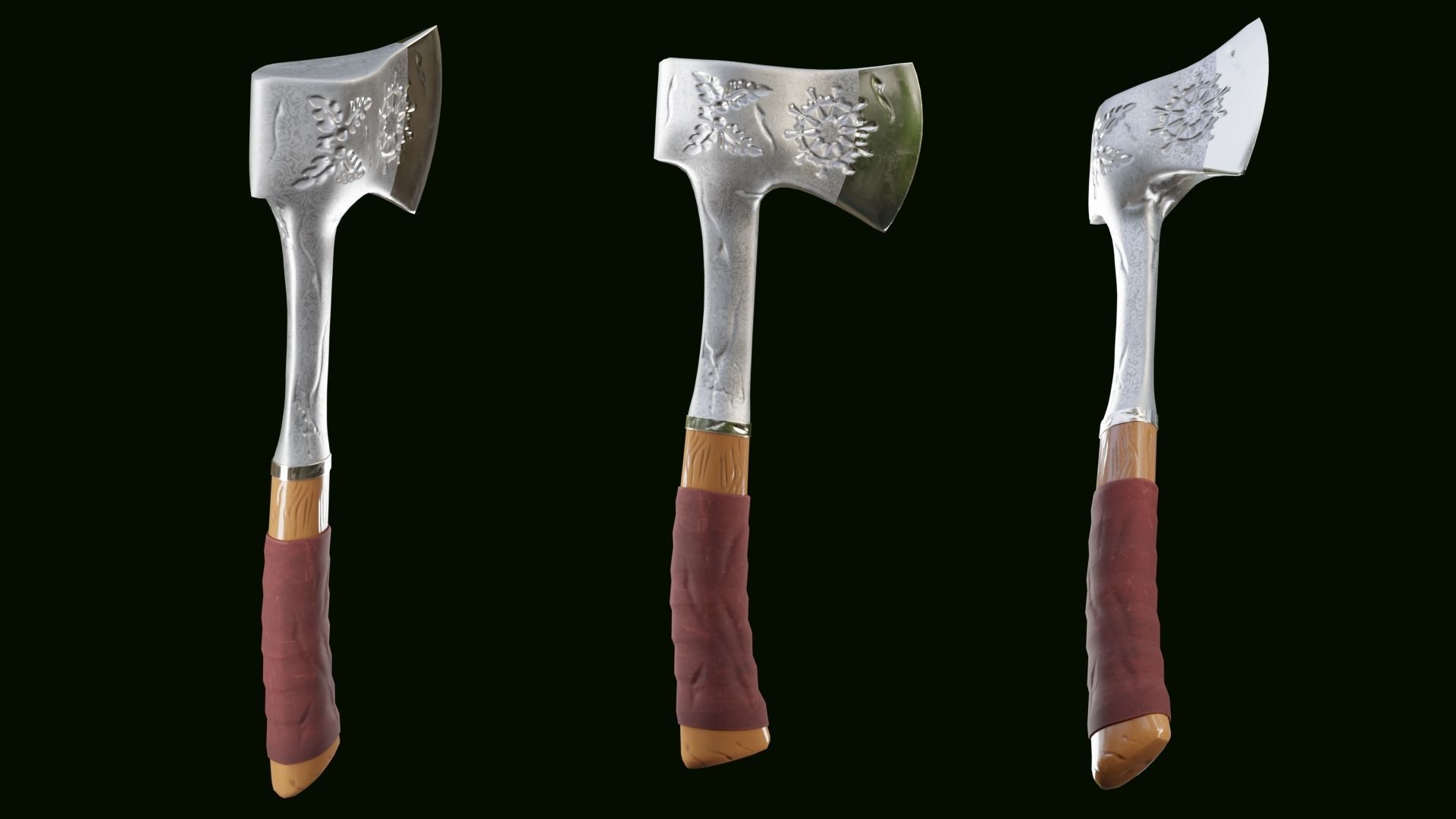 PBR AXE PACK 01 Low-poly 3D model_20