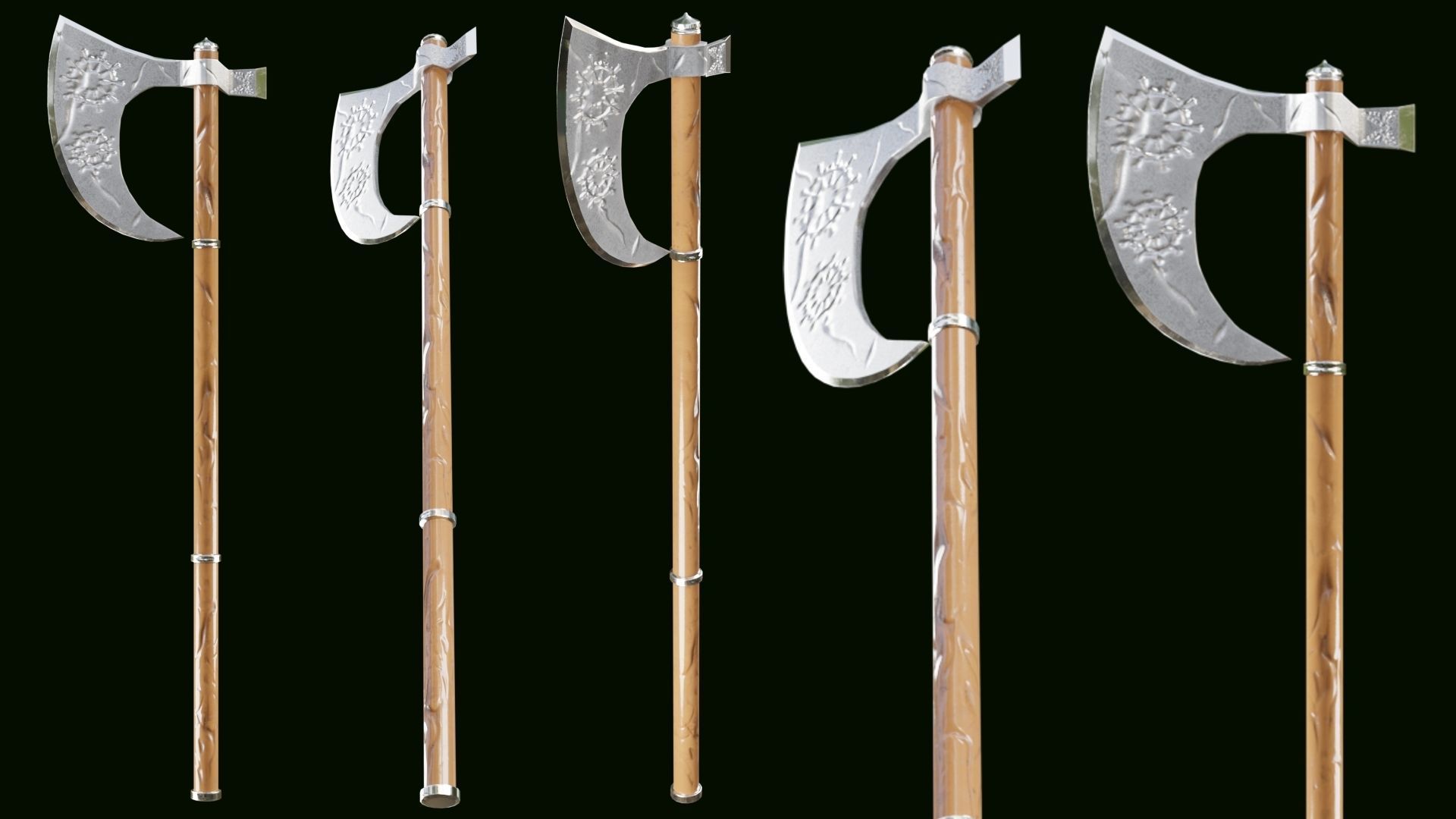 PBR AXE PACK 01 Low-poly 3D model_18