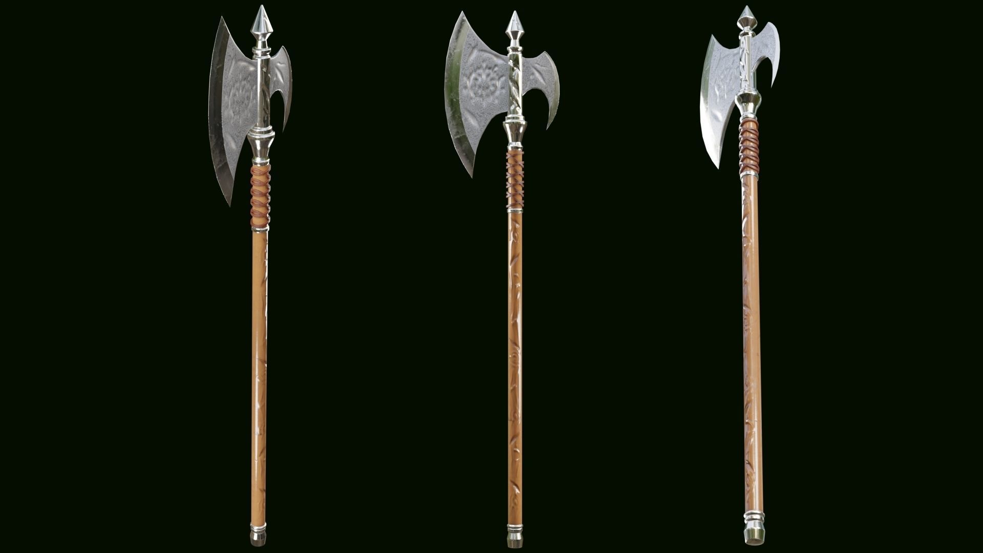 PBR AXE PACK 01 Low-poly 3D model_25