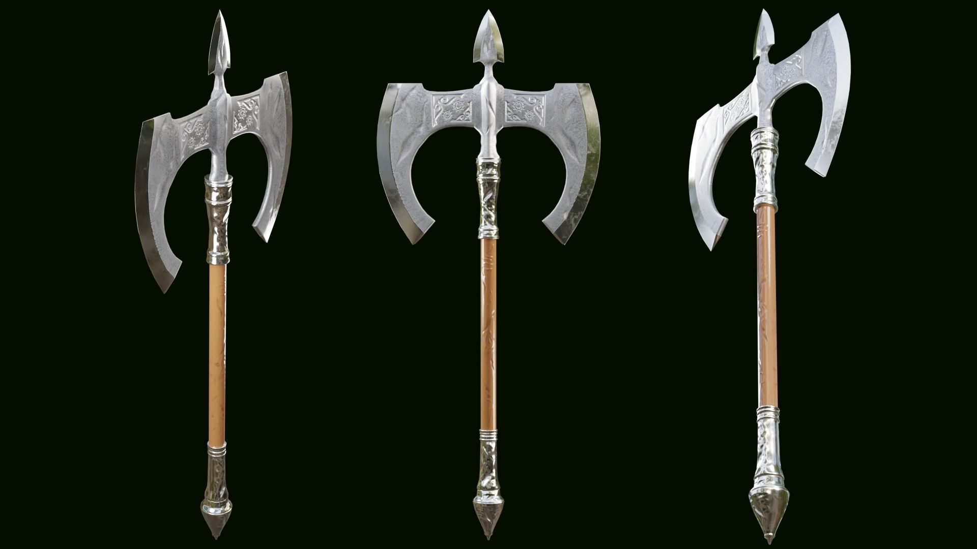 PBR AXE PACK 01 Low-poly 3D model_22