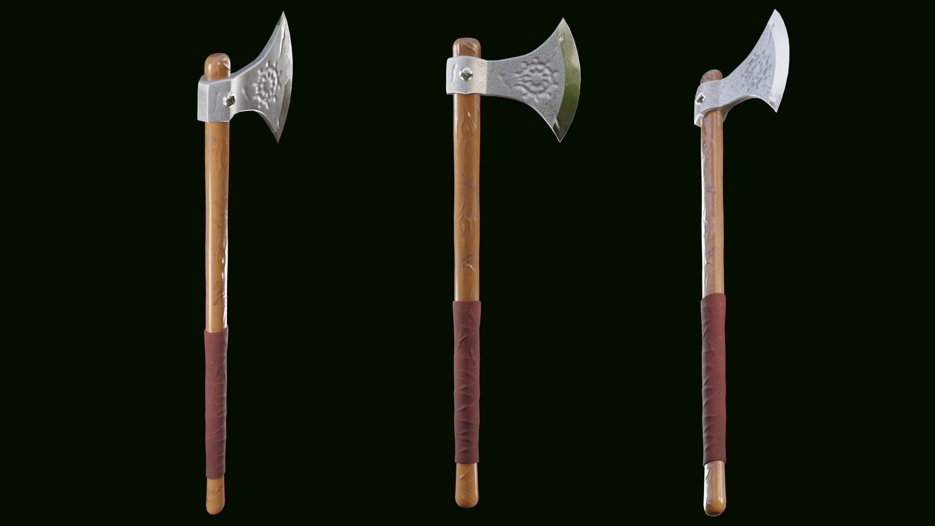 PBR AXE PACK 01 Low-poly 3D model_21