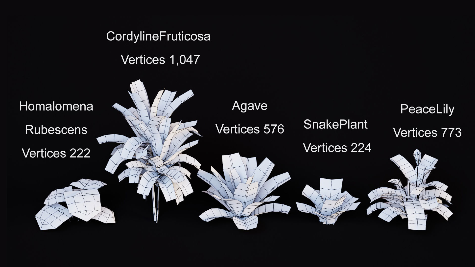 Plants Tropical G93 Low-poly 3D model_2