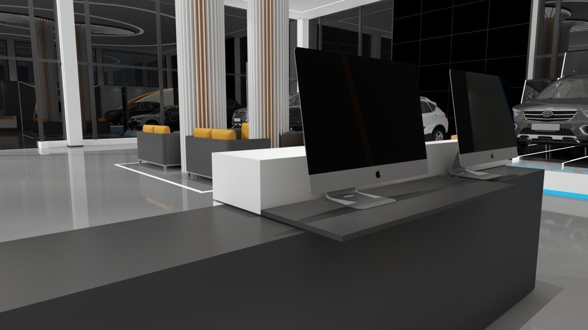 Automobile 4S Shop 3D model_15