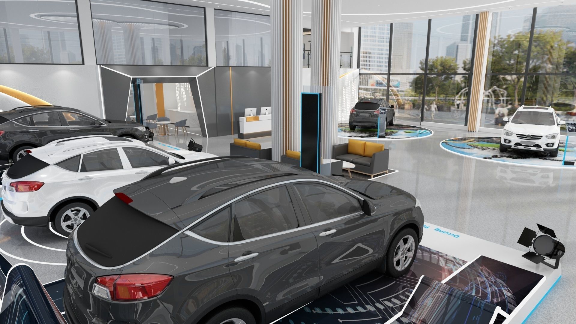 Automobile 4S Shop 3D model_3