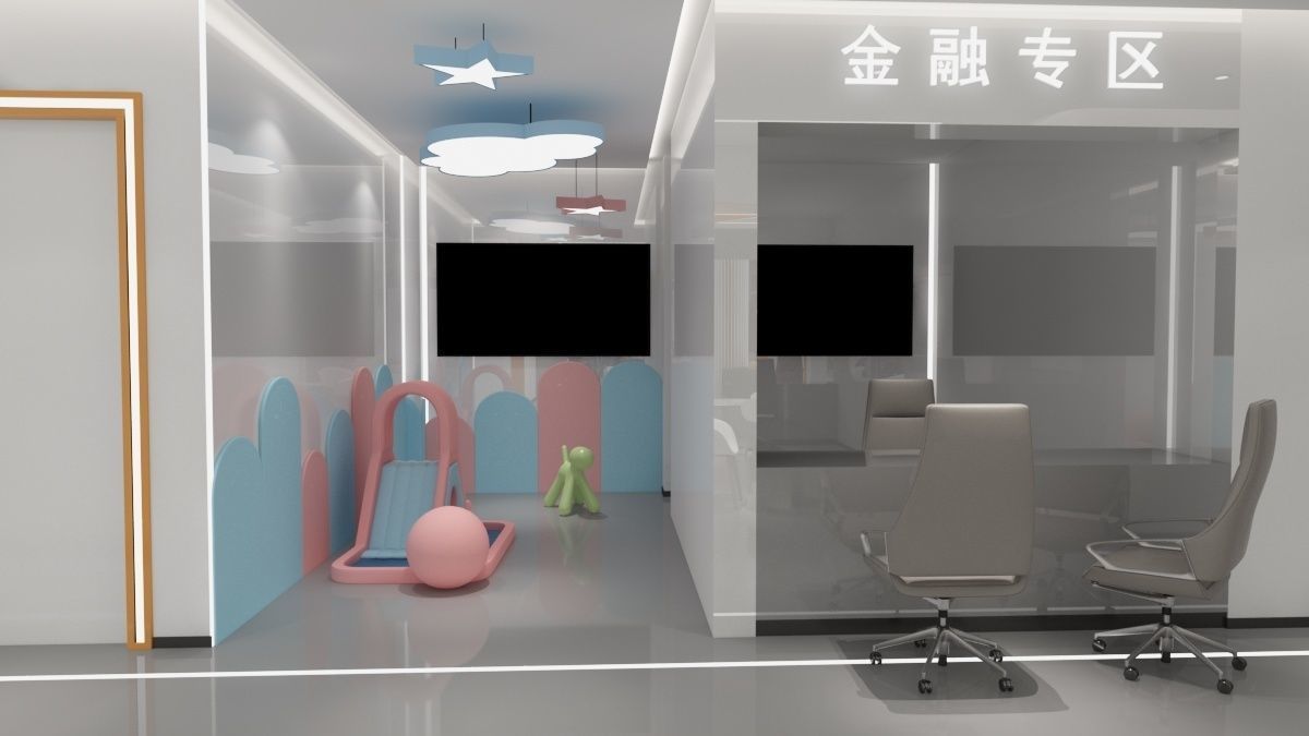 Automobile 4S Shop 3D model_7