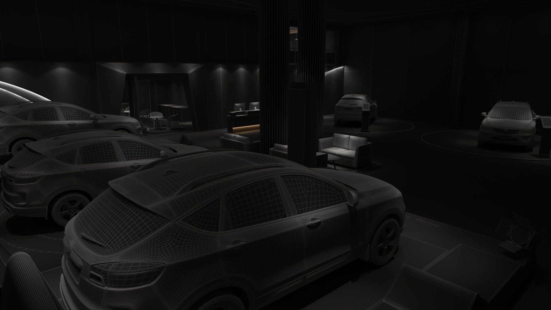 Automobile 4S Shop 3D model_17