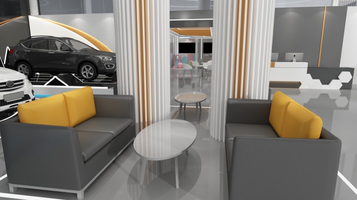 Automobile 4S Shop 3D model_13