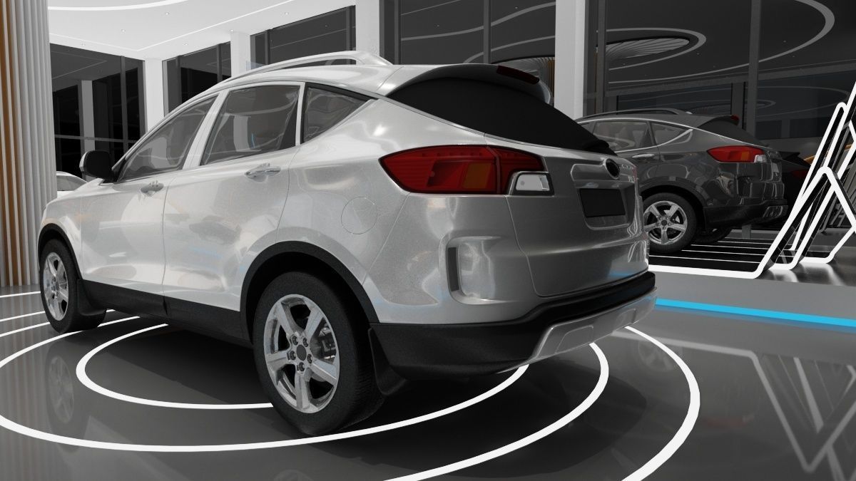 Automobile 4S Shop 3D model_11