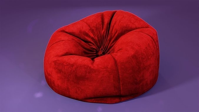 bean bag chair Low-poly 3D model
