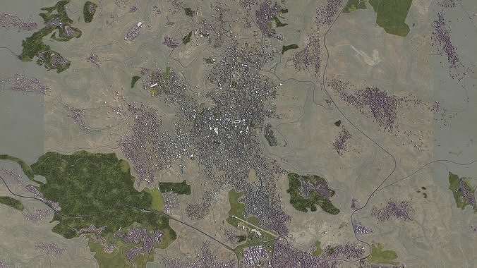 Ramallah Low-poly 3D model 6