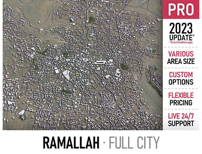 Ramallah Low-poly 3D model