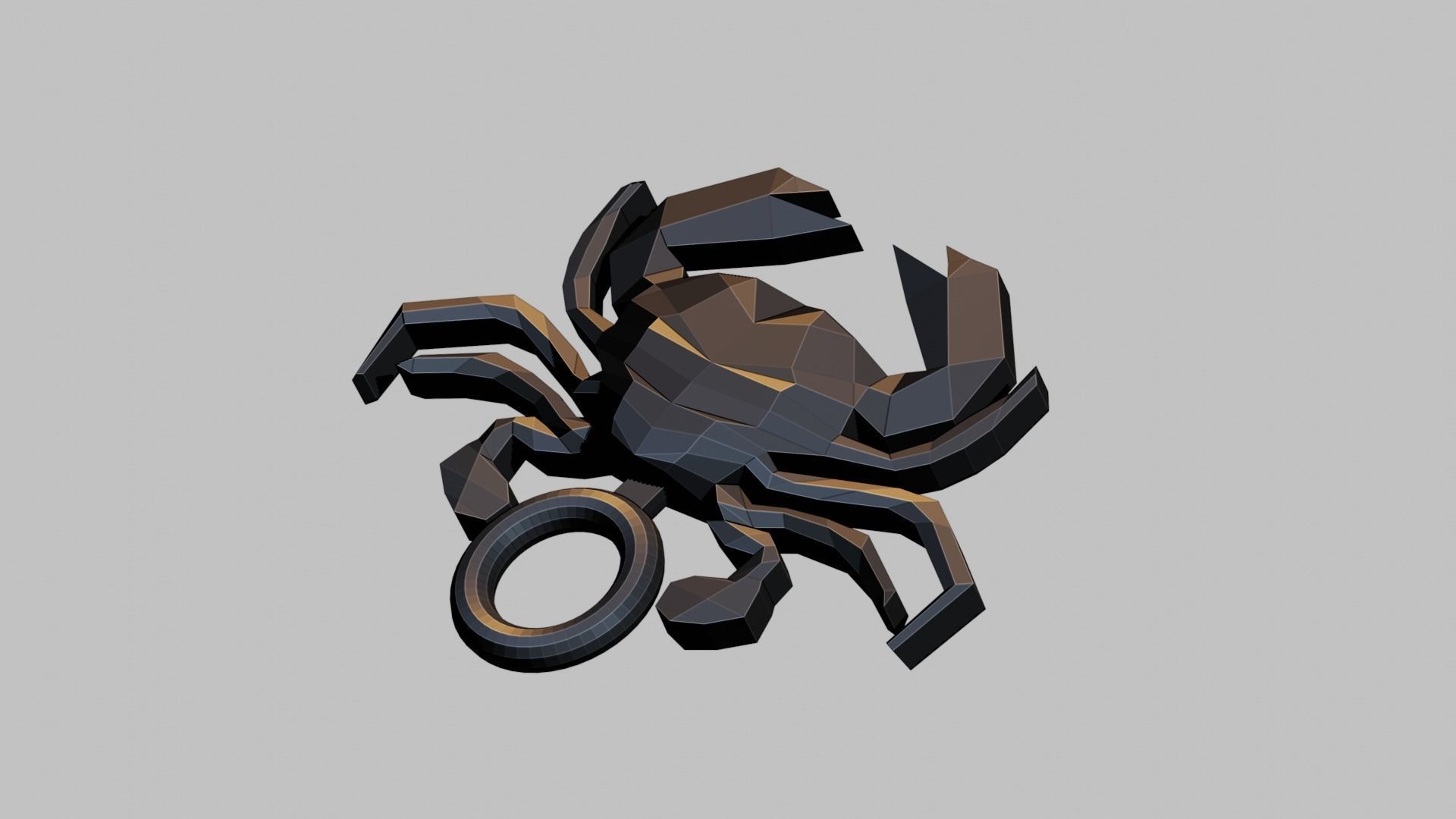 A beautiful crap for your keychain 3D print model_6