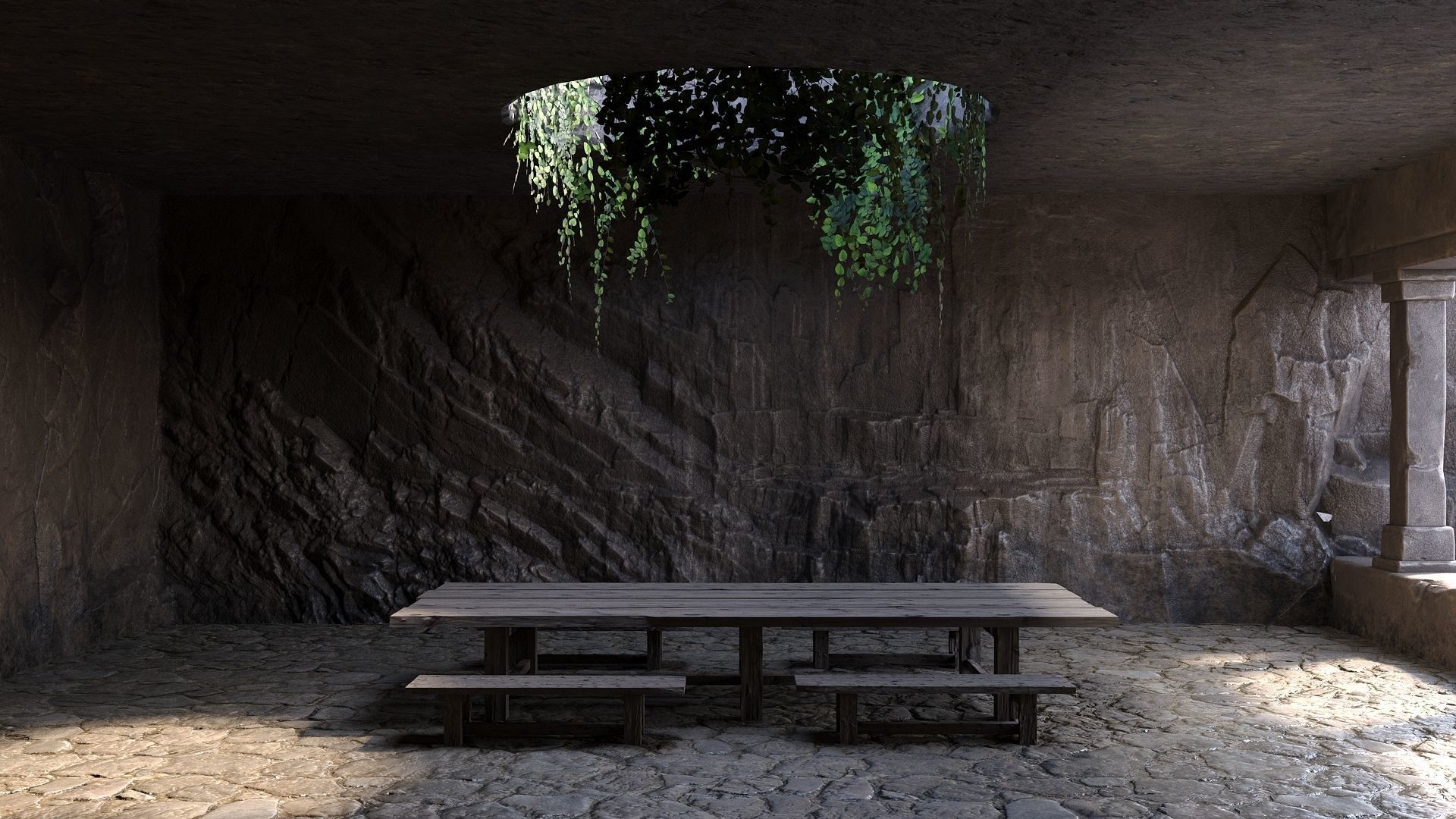 Rock Room Low Poly Low-poly 3D model_9