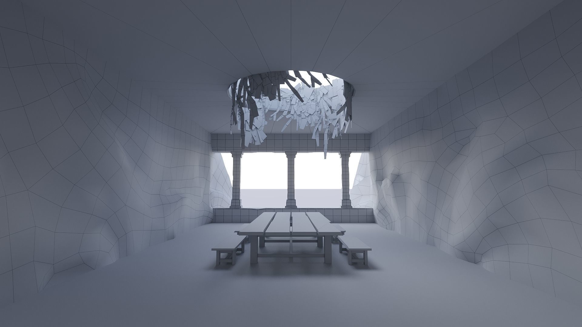 Rock Room Low Poly Low-poly 3D model_1