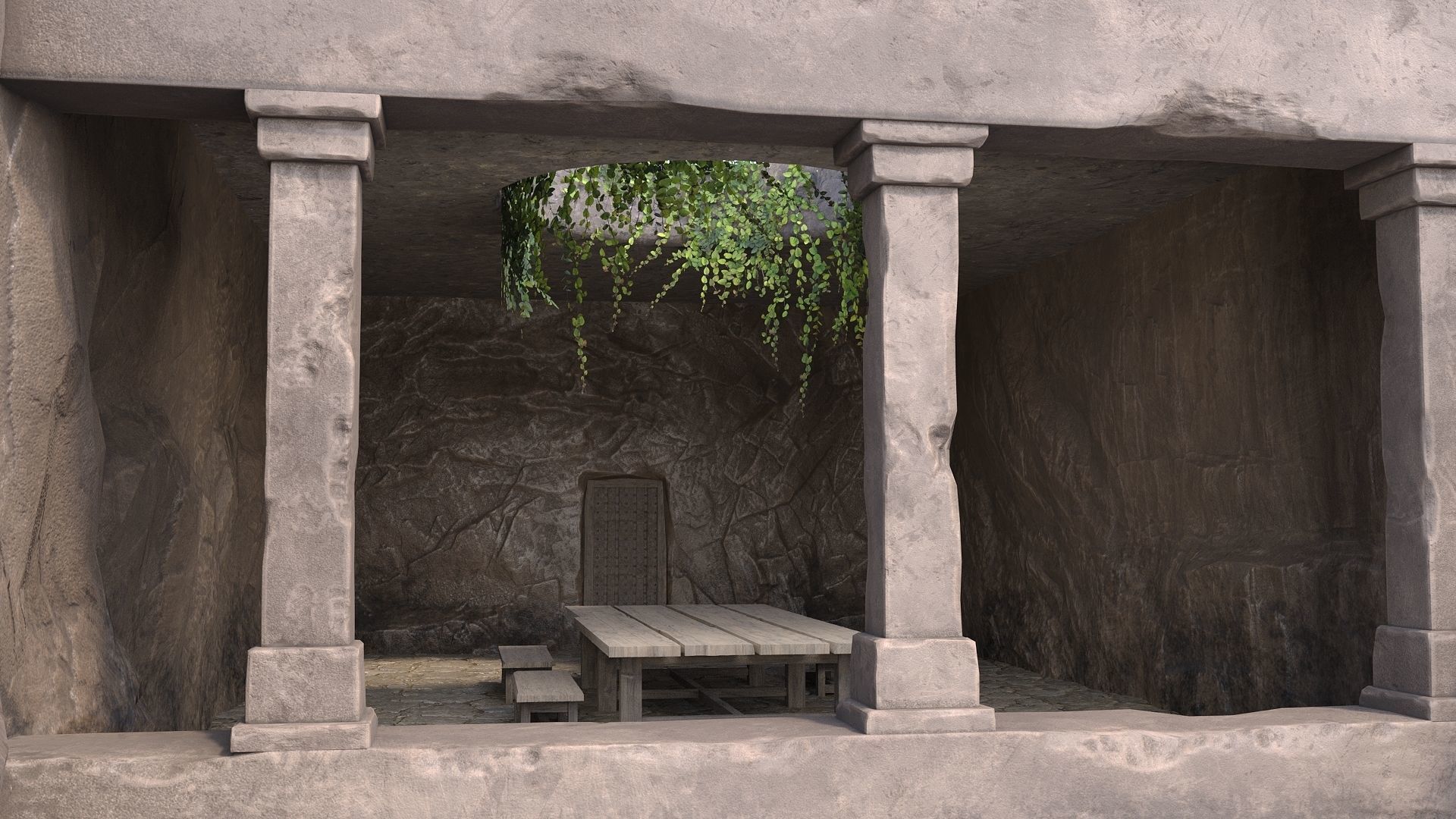 Rock Room Low Poly Low-poly 3D model_11