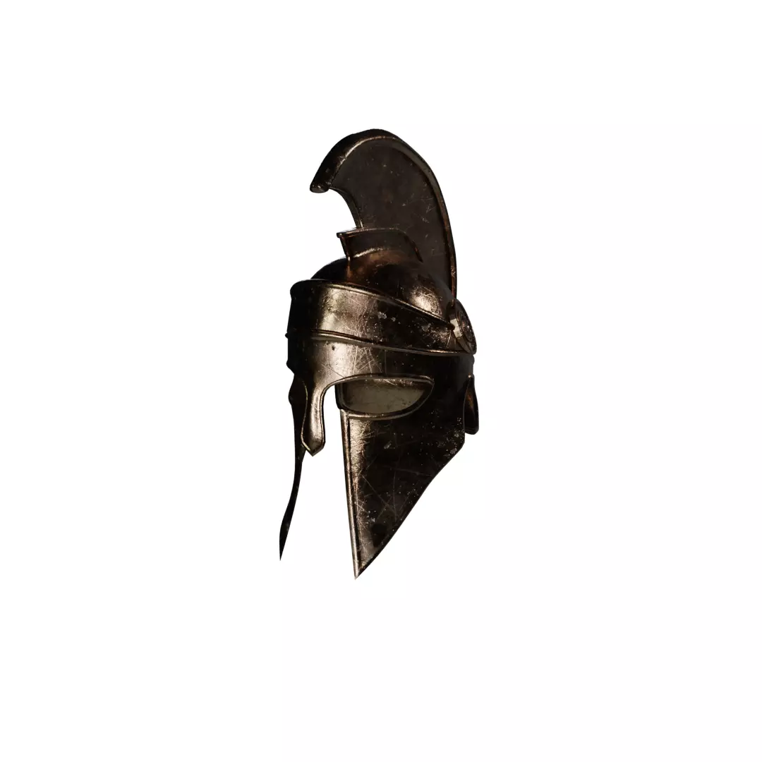 Espartan Helmet Low-poly 3D model_0