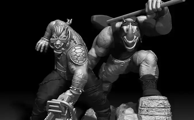 Bebop and Rocksteady TMNT