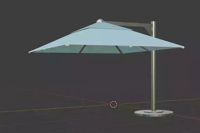 Cantilever umbrella Free low-poly 3D model