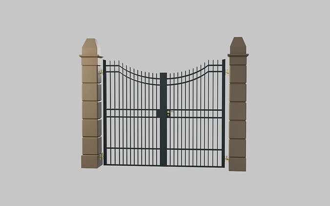 Exterior Gate Low-poly 3D model