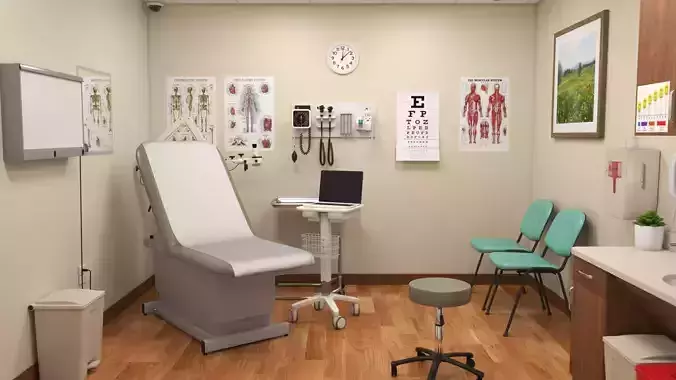 Clinic Exam Room 3D model